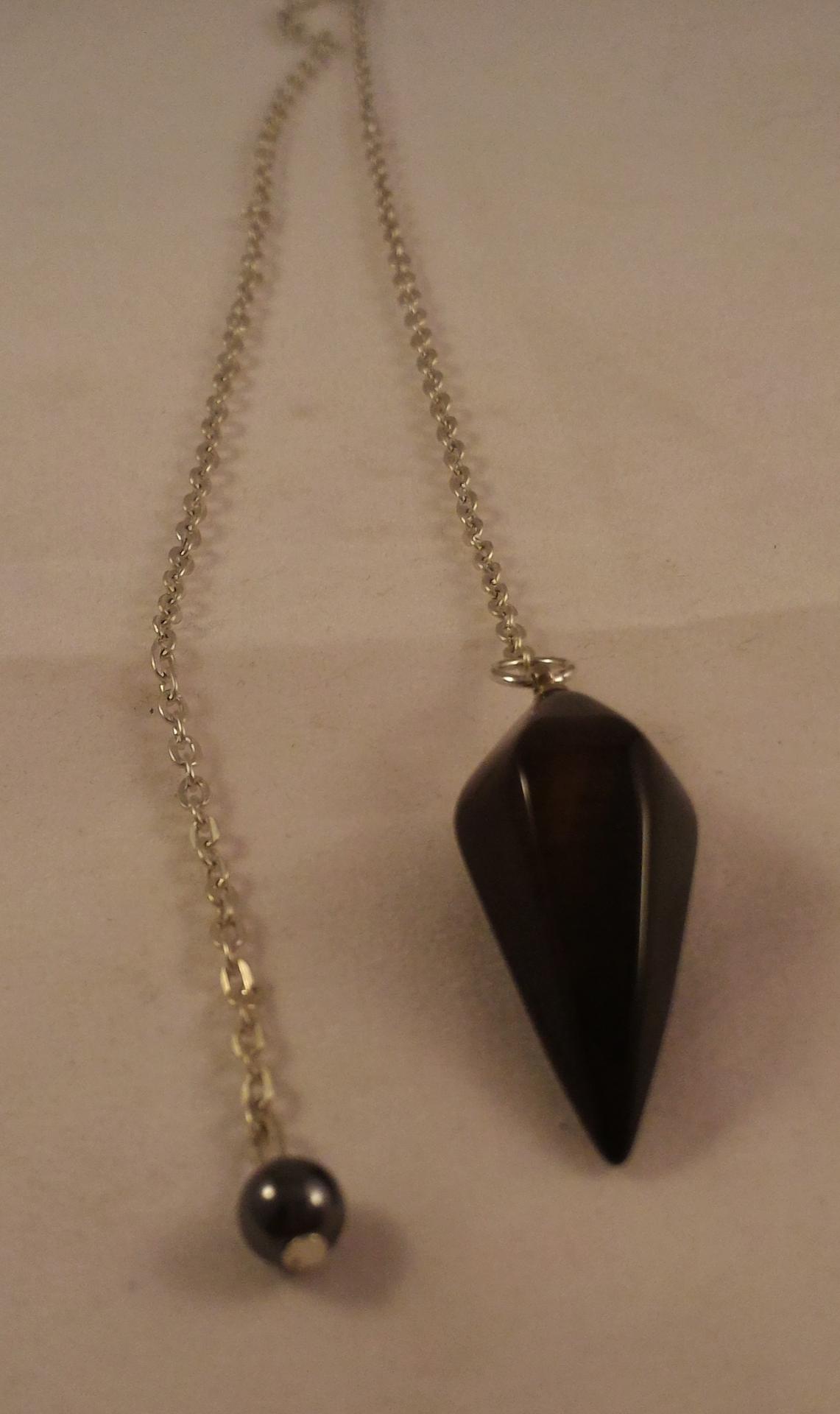 0201 pendule obsidienne