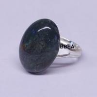 Bague agate mousse 13x18mm fine 1 1