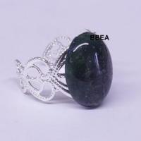 Bague agate mousse 17 