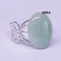 Bague aventurine verte ovale 2 