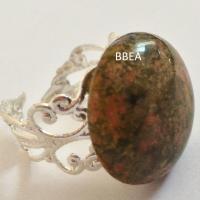 Bague epidote 20mm