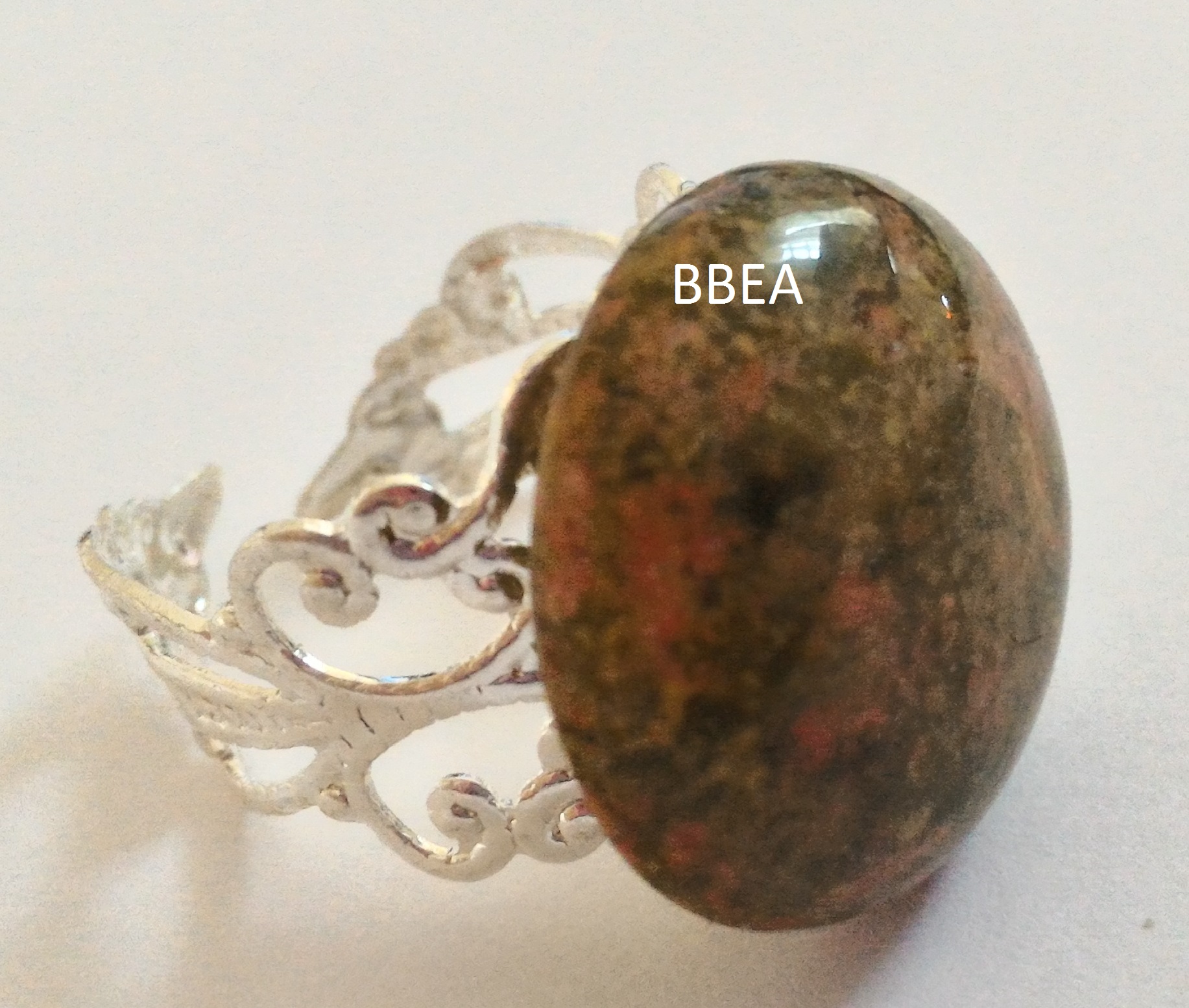 Bague epidote 20mm