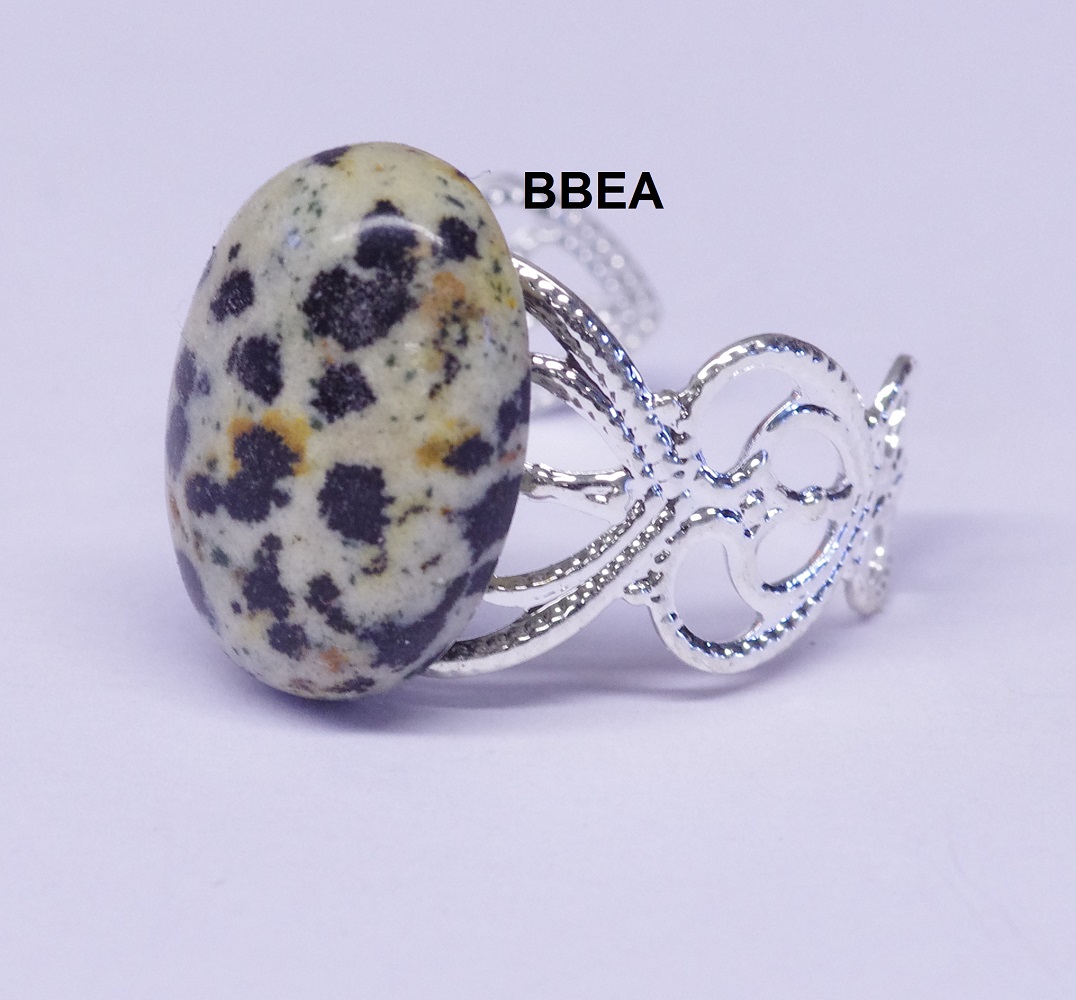 Bague jaspe dalmatien 3