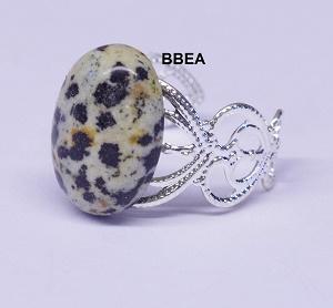 Bague jaspe dalmatien 7