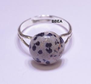 Bague jaspe dalmatien