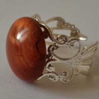 Bague jaspe rouge