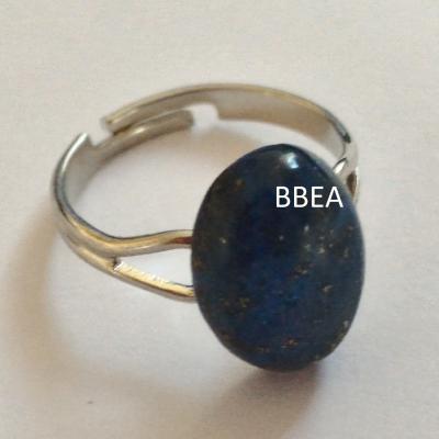 Bague lapis lazuli 10x14mm 2 