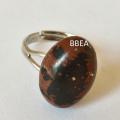 Bague obsidienne marron 1 