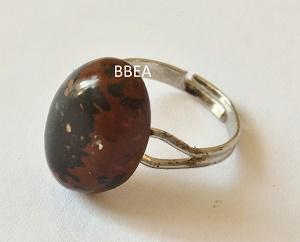 Bague obsidienne marron 2 1