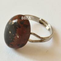 Bague obsidienne marron 2 