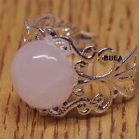 Bague quartz rose 12mm epaisse 2 