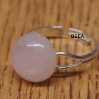 Bague quartz rose 12mm fine 3 