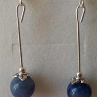 Boucles aventurine bleue 1 1