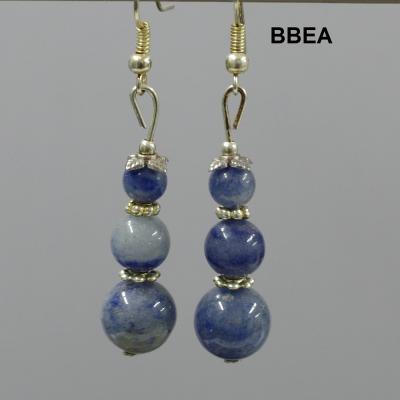 Boucles aventurine bleue