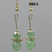 Boucles aventurine verte 2