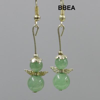 Boucles aventurine verte