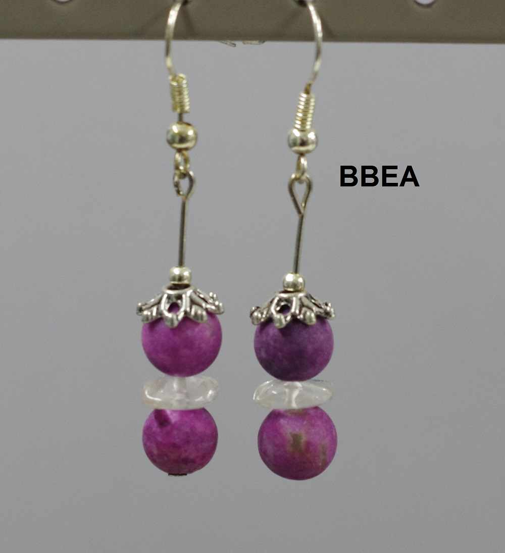 Boucles charoite 1