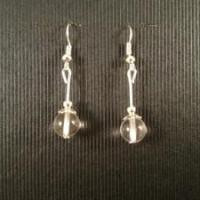 Boucles cristal de roche 8 mm 1