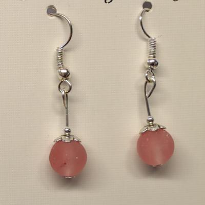 Boucles d oreille quartz fraise 1 