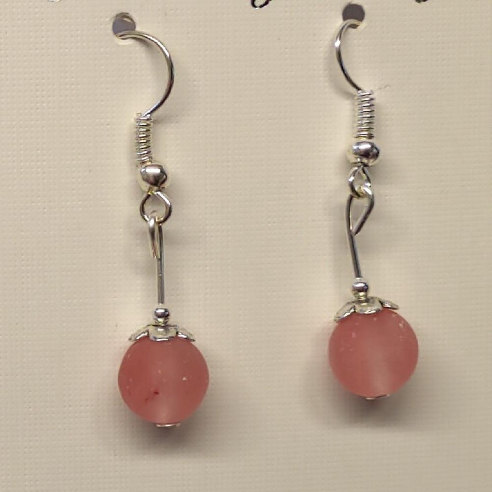 Boucles d oreille quartz fraise 1