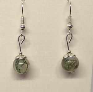 Boucles d oreilles agate arbre