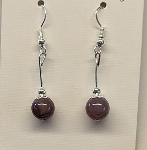 Boucles d oreilles agate indienne