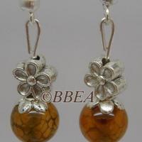 Boucles d oreilles agate peau de serpent 3459