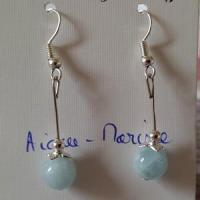 Boucles d oreilles aigue marine 2 2