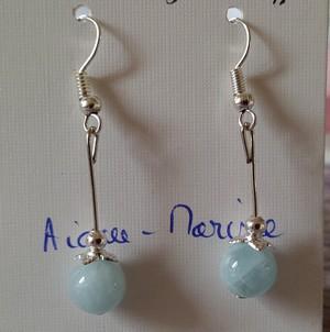 Boucles d oreilles aigue marine 2 2