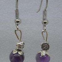 Boucles d oreilles amethyste 8 mm 2 