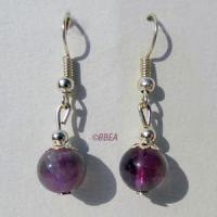 Boucles d oreilles amethyste 8 mm 4 