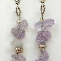 Boucles d oreilles amethyste chips 5 