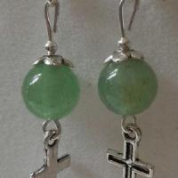 Boucles d oreilles aventurine verte 1 2