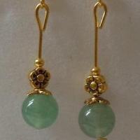 Boucles d oreilles aventurine verte 2 2