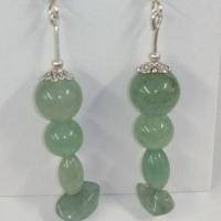 Boucles d oreilles aventurine verte 2