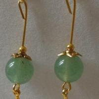 Boucles d oreilles aventurine verte 3 2