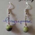 Boucles d oreilles chrysoprase 1