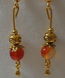 Boucles d oreilles cornaline 1 2