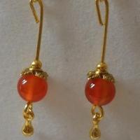 Boucles d oreilles cornaline 3 1