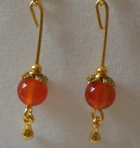Boucles d oreilles cornaline 3 1