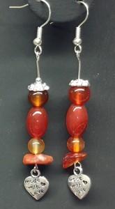 Boucles d oreilles cornaline 4