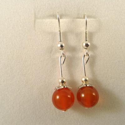 Boucles d oreilles cornaline