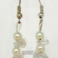 Boucles d oreilles cristal de roche 3077