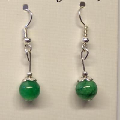 Boucles d oreilles emeraude