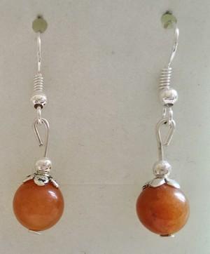 Boucles d oreilles en aventurine rouge 1 1