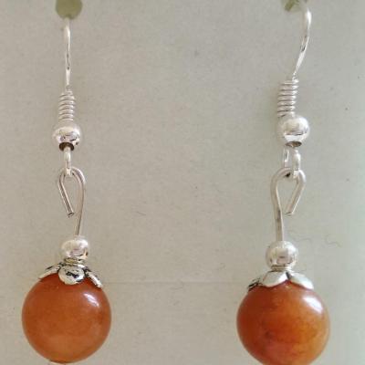Boucles d oreilles en aventurine rouge 1 