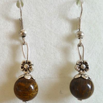 Boucles d oreilles en bronzite 2 