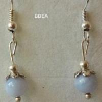 Boucles d oreilles en calcedoine bleue 2 2