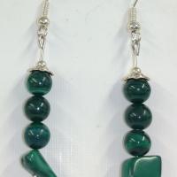 Boucles d oreilles en malachite