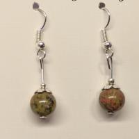 Boucles d oreilles epidote 1 1